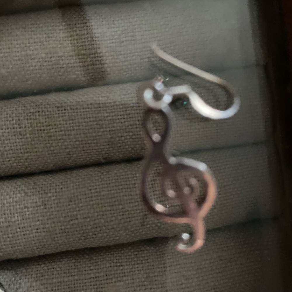Silver Treble Clef Earrings